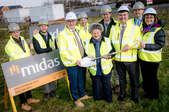 A groundbreaking ceremony was held at Junction 24, Bridgwater to mark work commencing on the new Holiday Inn Express.