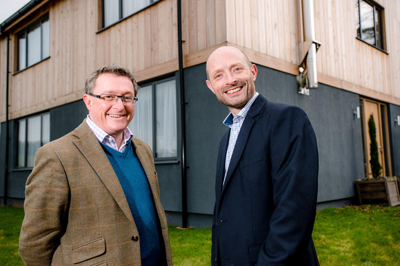 Mark Godfrey, Managing Director of The Deer House Hotel, left, and Lloyds Bank Commercial Relationship Manager Martin Potts at the hotel’s new holiday cottage.