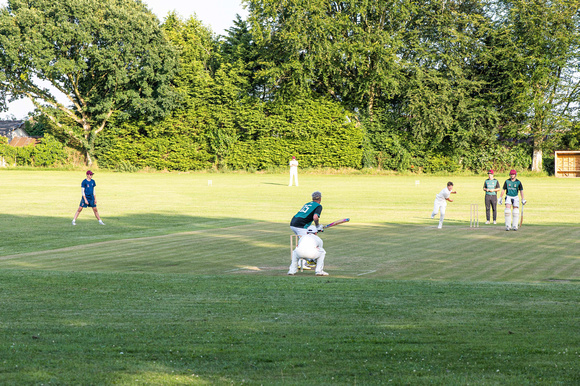 Merriott play Ilminster at Cricket on a sunny afternoon at Merriott Rec