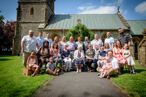 The Edwards family at Thornford Church