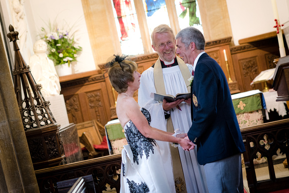 Dolly and Tony renew their vows at Cricket St Thomas.