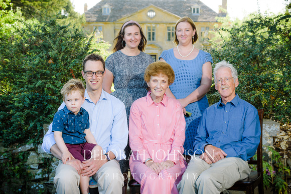 Margaret Nickels and family celebrate a ruby wedding anniversary at Tintinhull House, Somerset.